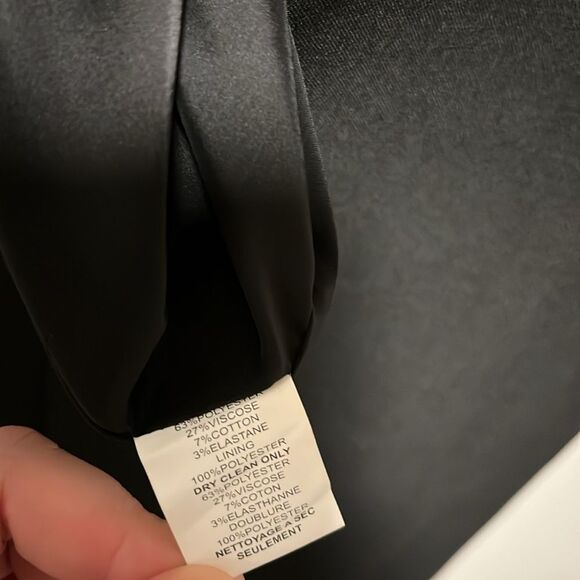 TRINA TURK (NWT) Marta Embellished Collar Crepe Black Mini Shift Dress, Size 6 - Picture 14 of 15